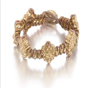 Madhuri Parson New York Surf Yoga TAUPE DIAMOND SHAPED WOVEN BRACELET